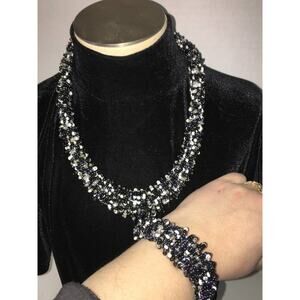 💜 3/$25 💜 Shop LC Necklace Bracelet Lot Seed Bead Set Black White Jewelry
